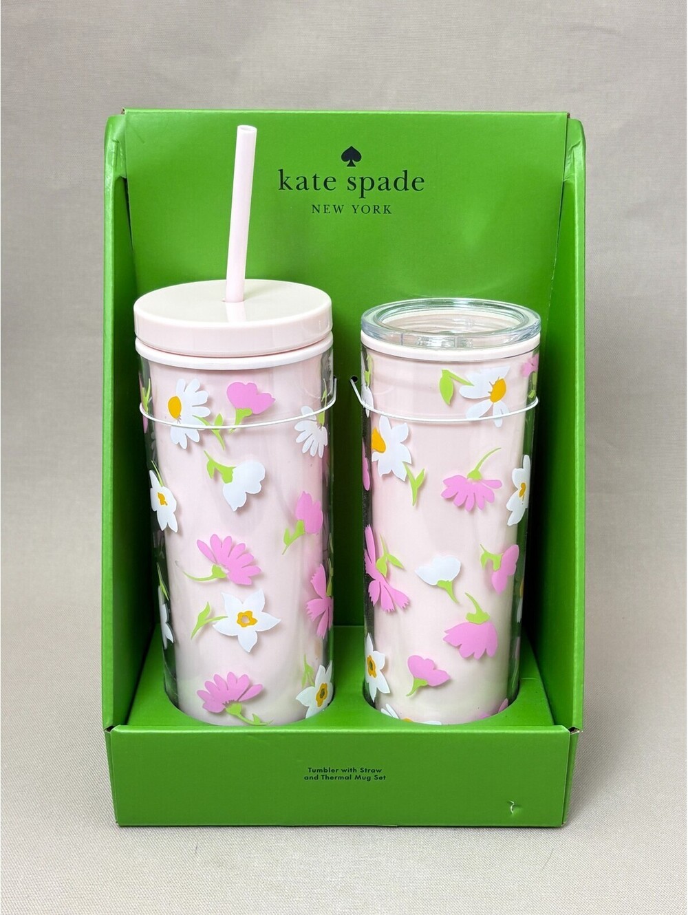 Kate Spade New York 16 Oz & 20 Oz Floral Waltz Tumbler Set